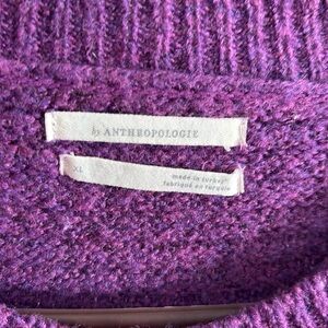 Anthropology, extra large, comfy purple sweater